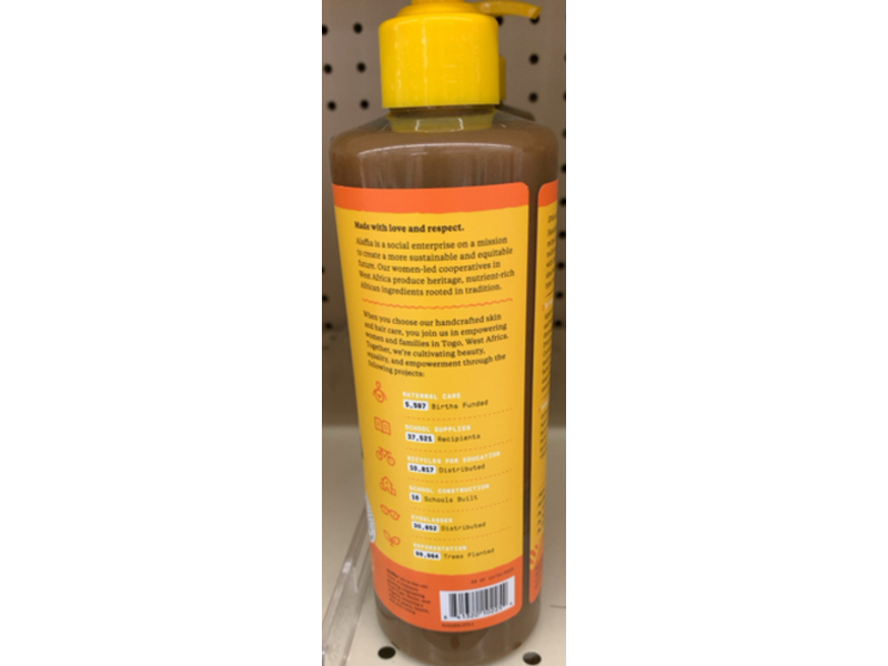 Alaffia, Authentic African Black Soap, Unscented, 16 oz/476 mL