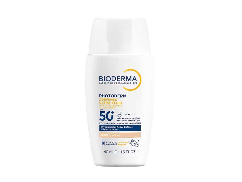 Bioderma Photoderm Xdefense Ultra-Fluid Sunscreen, Tint 01, SPF 50+, 1.3 fl oz/40 mL