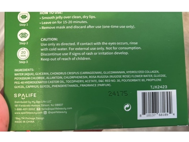 SpaLife You Made The Nice List Smoothing Lip Jellies, Rosehip & Collagen, 0.21 oz/6 g, 6 Count