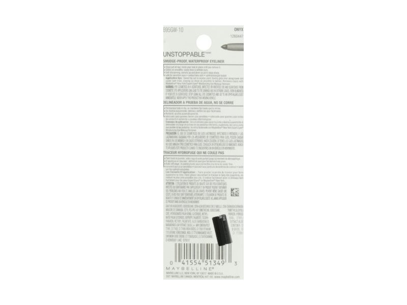 Maybelline New York Unstoppable Eyeliner, Onyx 0.01 Ounce