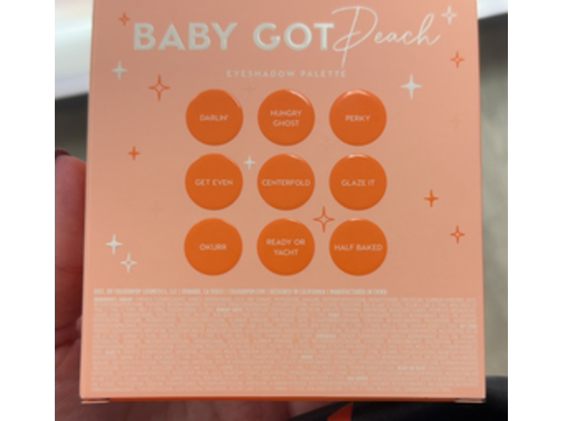 ColourPop Eyeshadow Palette, Baby Got Peach, 0.3 oz/9.0 g