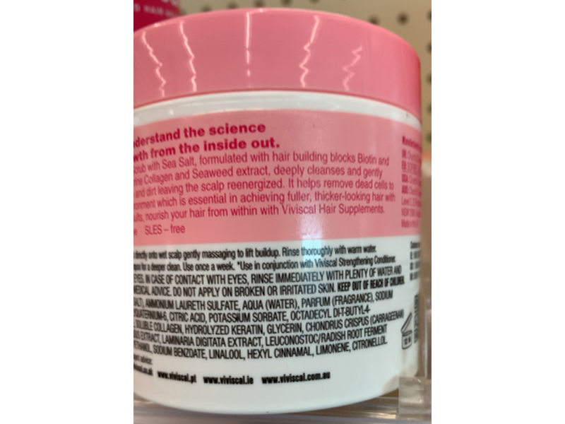 Viviscal Exfoliating Scalp Scrub, biotin & Keratin, 7.05 oz/200 g