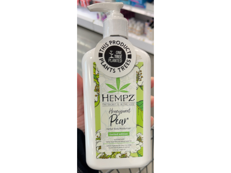 Hempz Herbal Moisturizer Body Lotion, Honeysweet Pear, 17 fl oz/500 mL