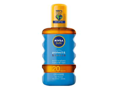 Nivea Protect & Bronze Oil Spray, SPF 20, 200 mL