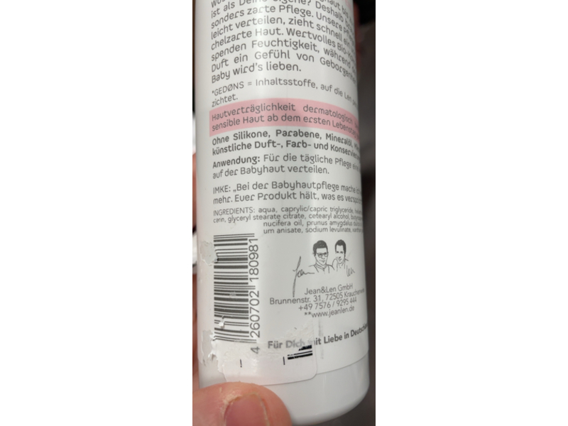 Jean & Len Zarte Pflege Lotion, 200 mL