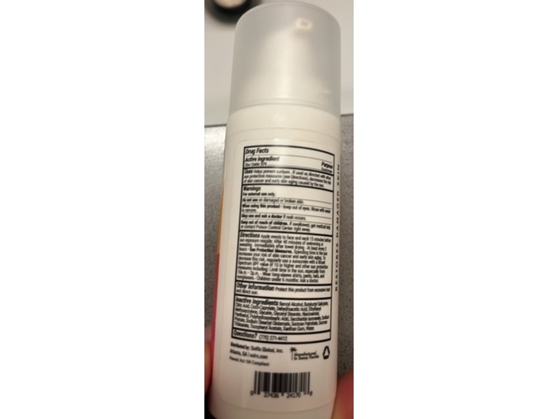 SolRX Pure Mineral Daily Facial Sunscreen, SPF 50+, Zinc Oxide & Niacinamide,1.7 oz/50 mL