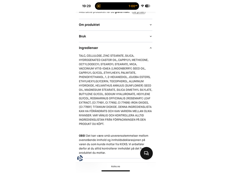 Lumene CC Color Correcting Powder, 2, 10 g