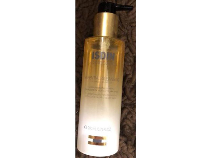 Isdin Essential Cleansing Oil-Based Cleanser, Olive Oil & Clary Sage, 6.76 fl oz/200 mL