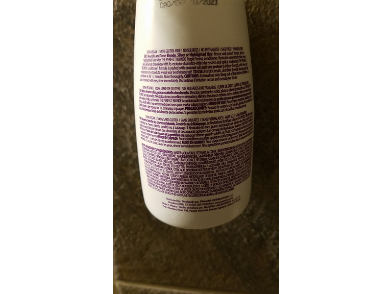 Pravana The Perfect Blonde Purple Toning Conditioner, 11 fl oz/325 mL