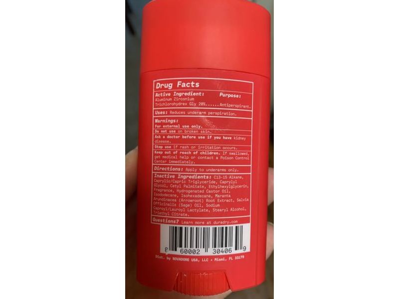 Duradry Am Deodorant & Antiperspirant, Clear Sky, 2.3 oz/65 g