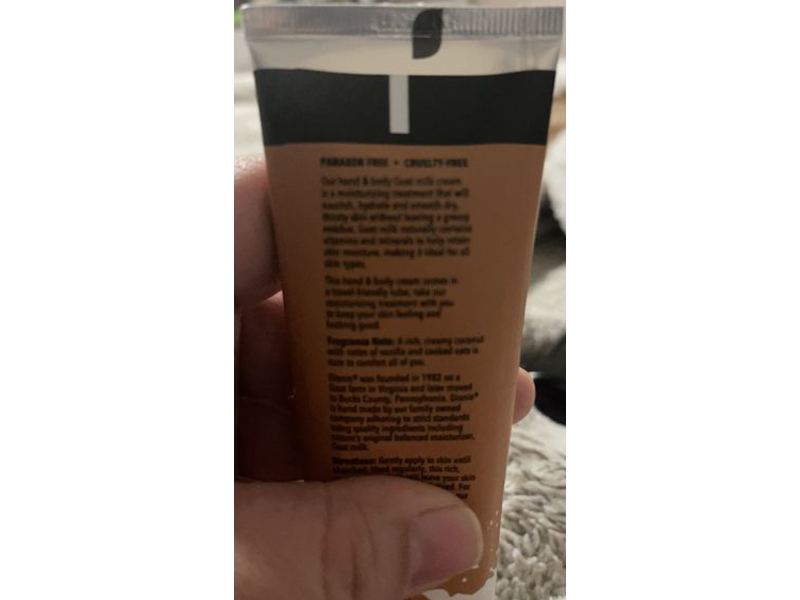 Dionis 2 In 1 Hand & Body Goat Milk Cream, Creamy Coconut & Oats, 3.3 oz/93 g