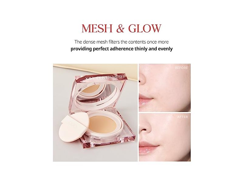 CLIO Kill Cover Mesh Glow Cushion, Glowing Coverage, Radiant Finish, (Mini, 5g, 4 GINGER) 15g