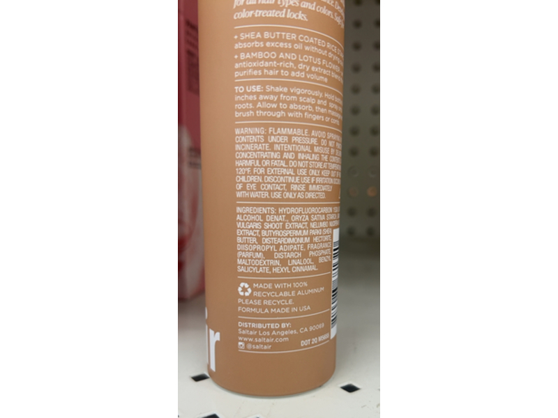 Saltair Santal Bloom Dry Shampoo, 4.0 oz/114 g