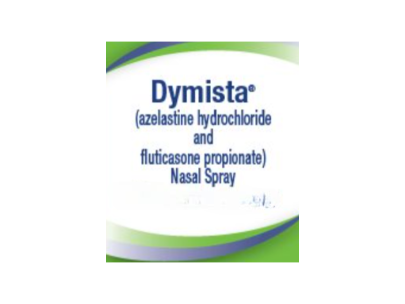 Dymista (azelastine hydrochloride and fluticasone propionate) Nasal Spray, 127 mcg/50 mcg per spray, 28 metered sprays, 6 g, Meda Pharmaceuticals (RX)