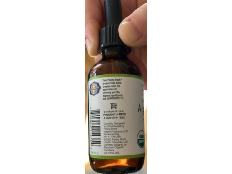 Piping Rock Organic Moroccan Argan Oil, 2 fl oz/59 mL