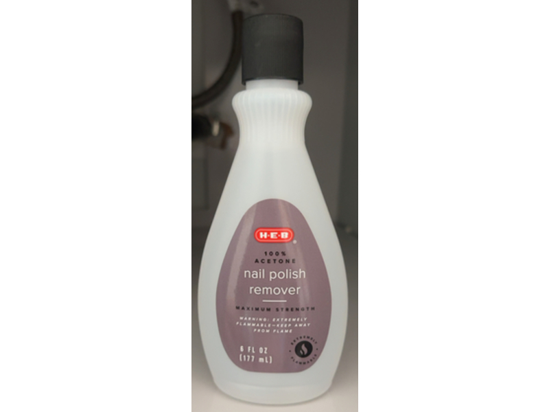 H.E.B Maximum Strength Nail Polish Remover, 6 fl oz/177 mL