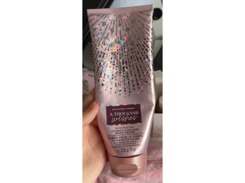 Bath & Body Words A Thousand Wishes Ultimate Hydration Body Cream, Shea Butter + Hyaluronic Acid, 8 oz/226 g