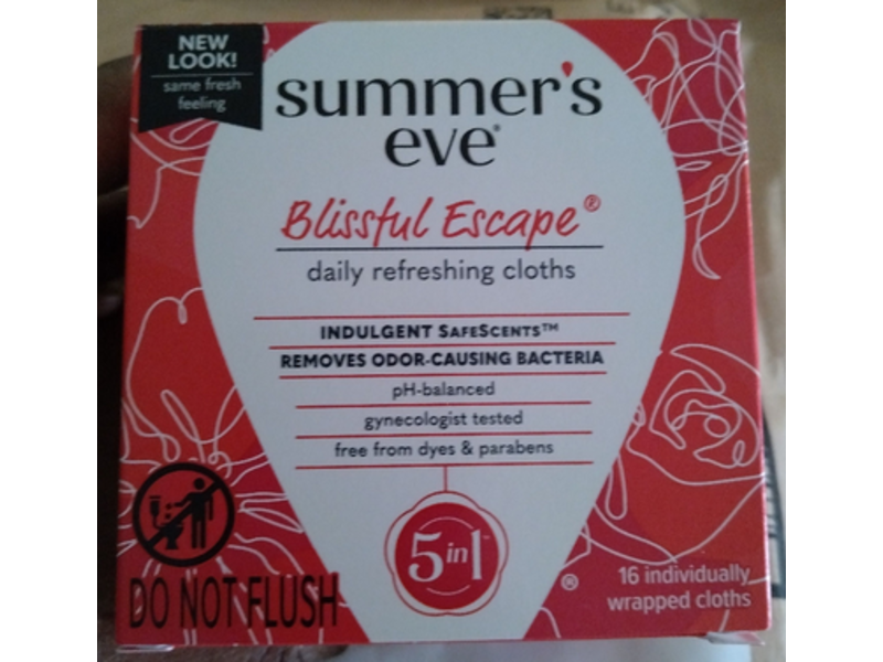 Summer's Eve Daily Refreshing Cloths, Blissful Escape, 16 Counts