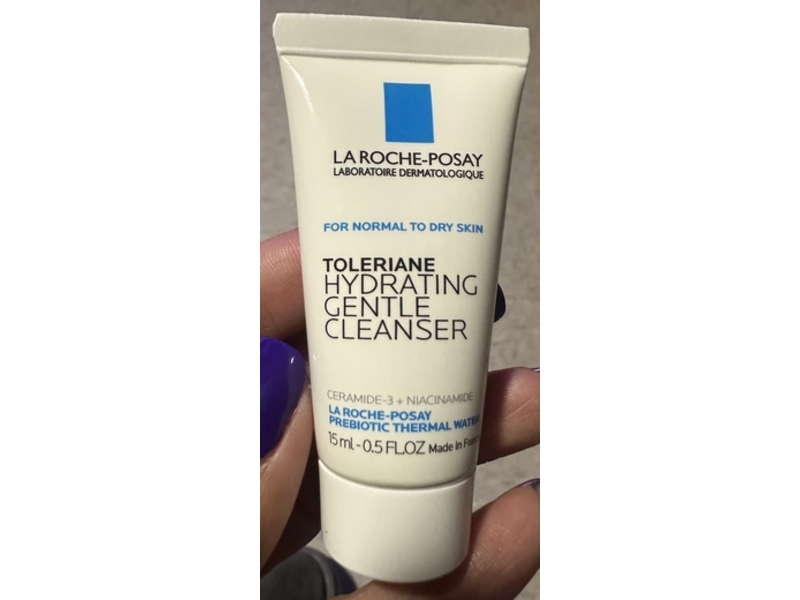 La Roche-Posay Toleriane Hydrating Gentle Cleanser, 0.5 fl oz/15 mL