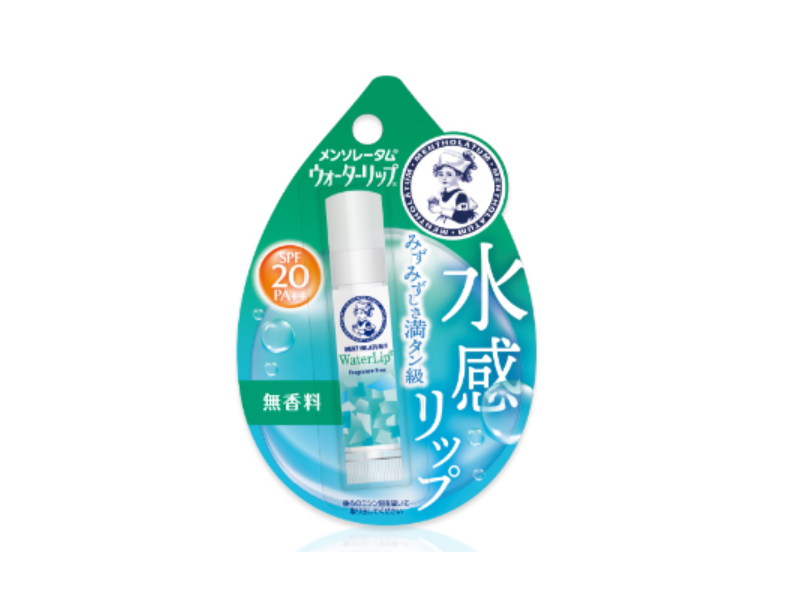 Rohto Mentholatum Lip Balm, Water Lip, SPF 20 PA++, Unscented, 4.5 g