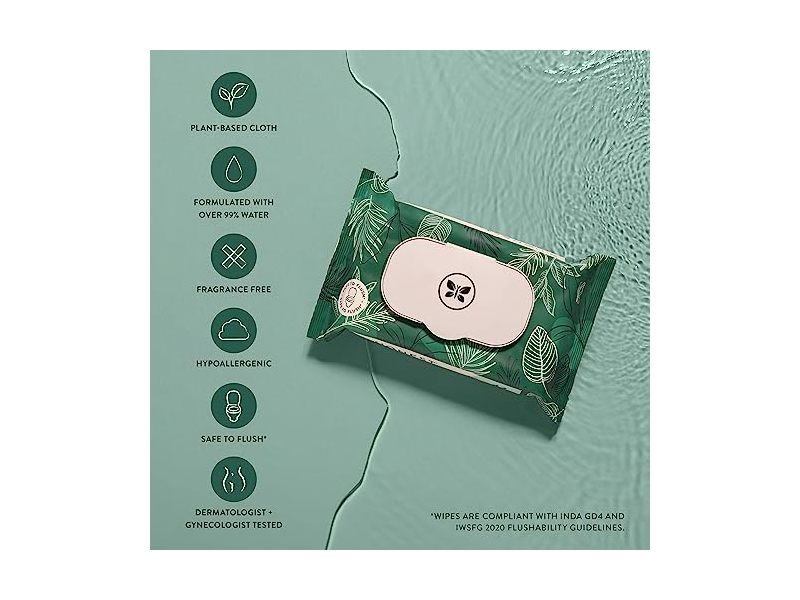The Honest Company Plant-Based Flushable Wipes, 42 Count