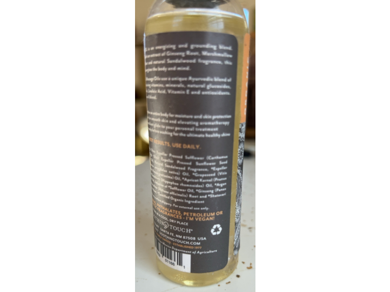 Soothing Touch Bath, Body & Massage Oil, Sandalwood, 4 fl oz/118 mL