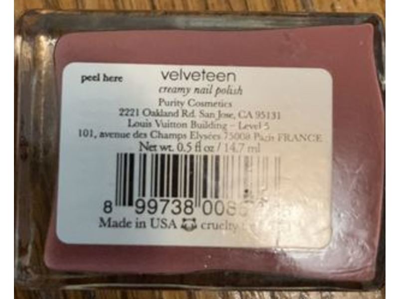 100% Pure Creamy Nail Polish, Velveteen, 0.5 fl oz/14.7 mL