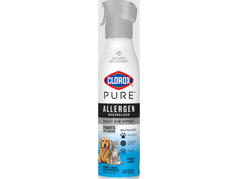 Clorox Pure Daily Air Spray Pet Odors, Fresh Scent, 8 oz/227 g