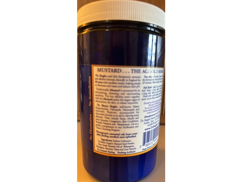 Dr. Singha’s Mustard Bath Bath Salts, 28 oz/794 g