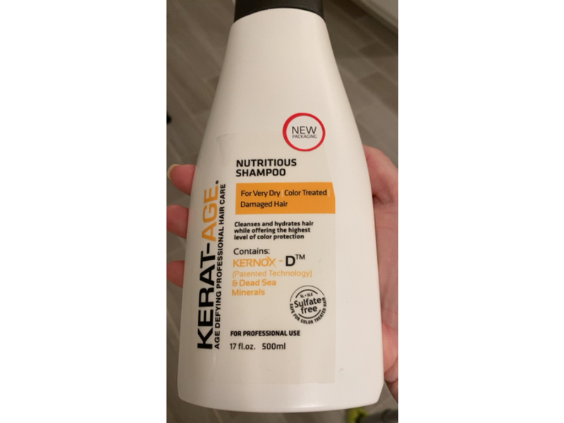 Keratage Nutritious Shampoo, Kernox - D & Dead Sea Minerals, 17 fl oz/500 mL