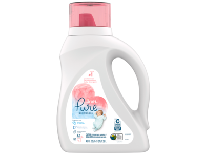 Dreft Pure Gentleness Liquid Baby Detergent, Fragrance Free, 32 Loads, 46 fl oz/1.36 L