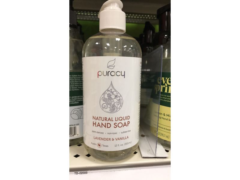 Puracy Natural Liquid Hand Soap, Cucumber & Mint, 12 fl oz