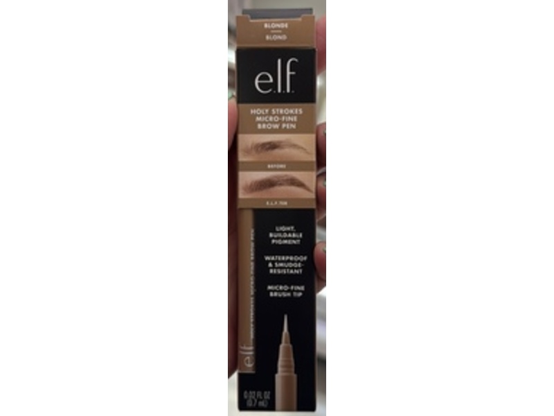 e.l.f. Cosmetics Holy Strokes Micro Fine Brow Pen, Blonde, 0.02 fl oz/0.7 mL
