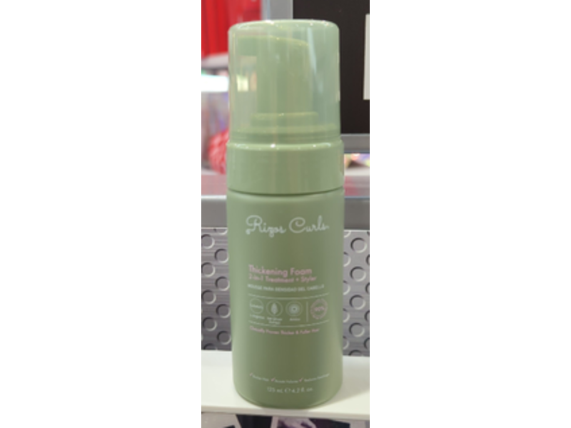 Rizos Curls 2-in-1 Treatment + Styler Thickening Foam, 4.2 fl oz/125 mL