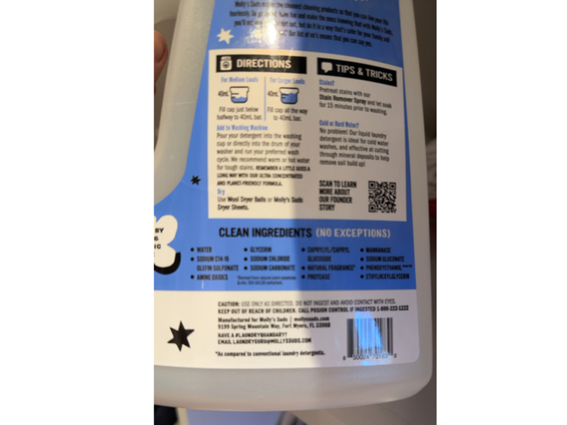 Molly's Suds Laundry Detergent, Ocean Mist, 200 Loads, 100 fl oz