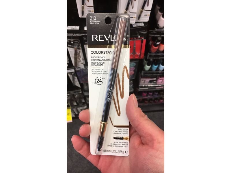 Revlon ColorStay Waterproof Brow Pencil, 210 Soft Brown, 0.12 oz/0.35 g