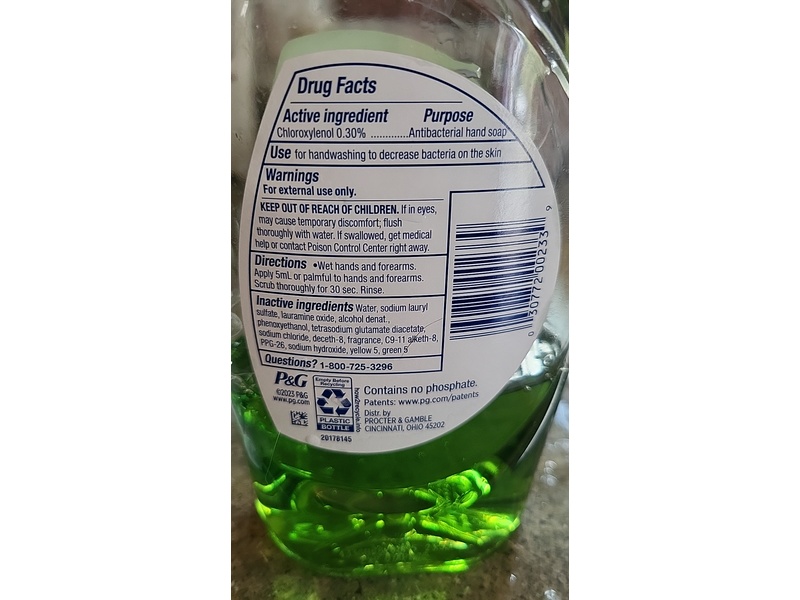 Dawn Antibacterial Hand Soap + Dishwashing Liquid, Apple Blossom, 15.5 fl oz/458 mL