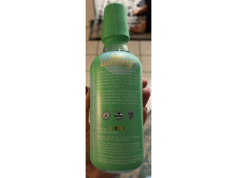Lumineux Clean & Fresh Mouthwash, 16 fl oz/473 mL