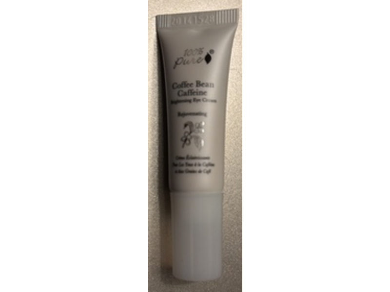 100% Pure Coffee Bean Caffeine Brightening Eye Cream, 0.3 fl oz/8 mL