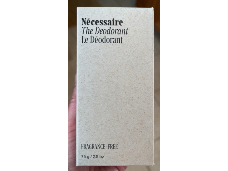 Necessaire The Deodorant, Fragrance Free, 2.5 oz/75 g