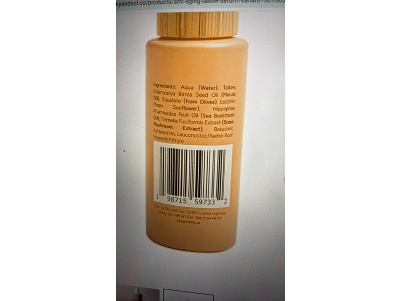 Sky & Sol Nourishing & Moisturising Face Serum, 1.69 fl oz/50 mL