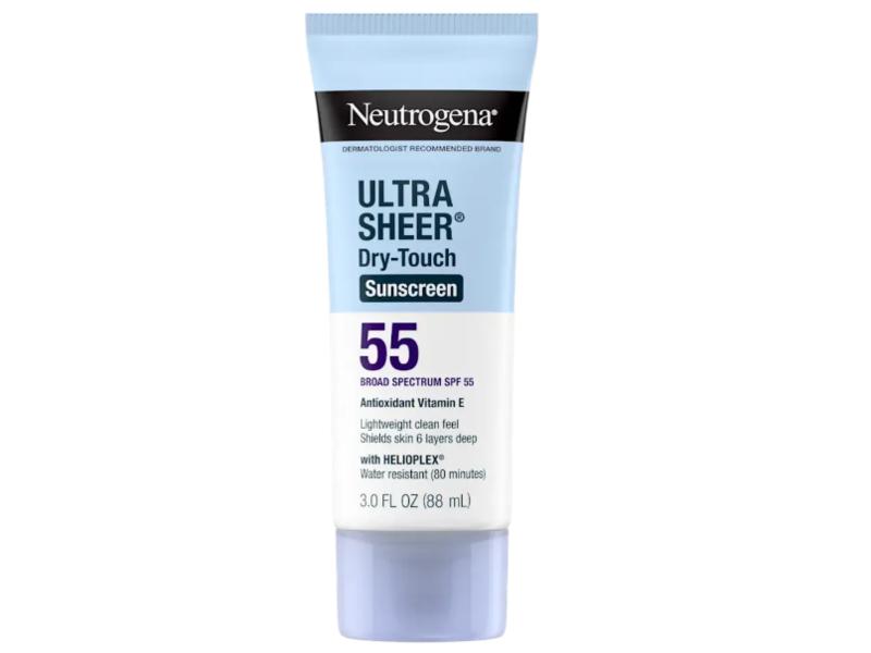 Neutrogena Ultra Sheer Dry-Touch Sunscreen Lotion, SPF 55, 3 fl oz/88 mL