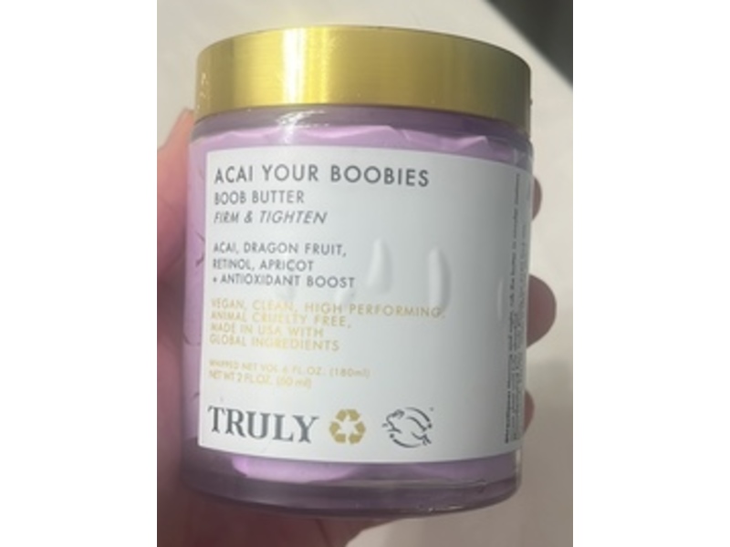 Truly Acai Your Boobies Boob Butter, Firm & Tighten, 2 fl oz/60 mL