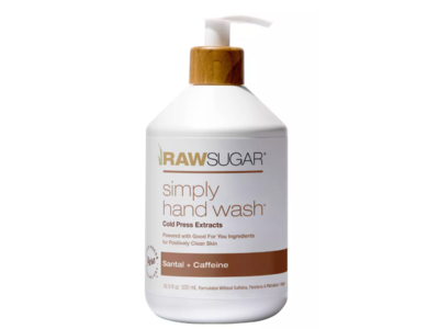 Raw Sugar Simply Hand Wash, Santal + Caffeine, 16.9 fl oz/500 mL
