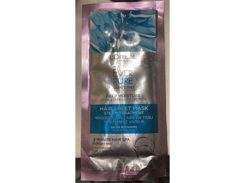 L'Oreal Paris Ever Pure Deep Moisture Hair Sheet Mask, 1 Count