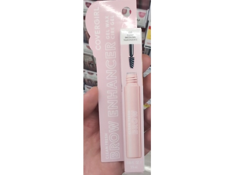 CoverGirl Clean Fresh Brow Enhancer Gel Wax, 100 Clear, 0.18 fl oz/5.32 mL