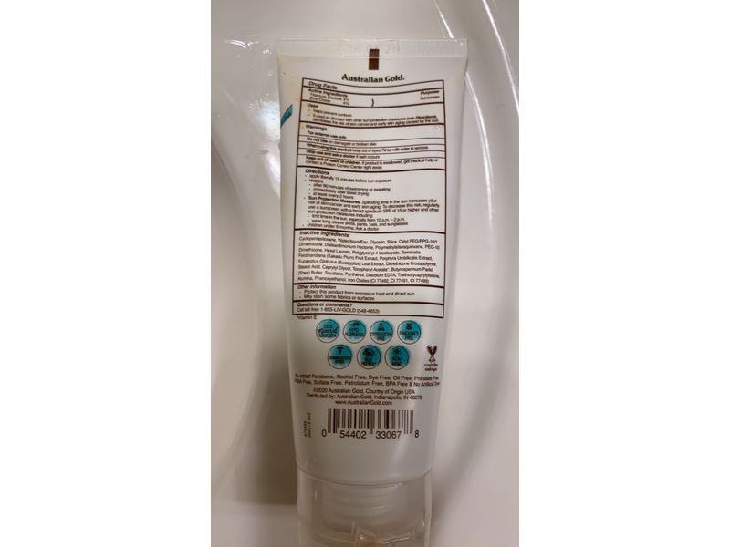 Australian Gold Botanical SPF 50 Tinted Face Sunscreen, Medium To Tan, 3 fl oz/89 mL