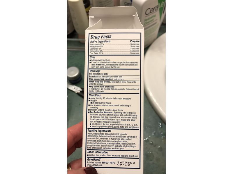 CeraVe Moisturizing Facial Lotion AM, SPF 30, 3 ounce