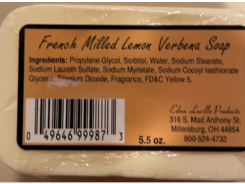Edna Lucille Frenck Milled Lemon Verbena Soap, 5.5 oz