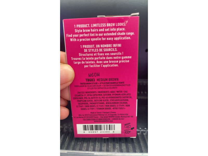 Nyx Professional MakeUp The Brow Glue, Medium Brown, 0.17 oz/5 g